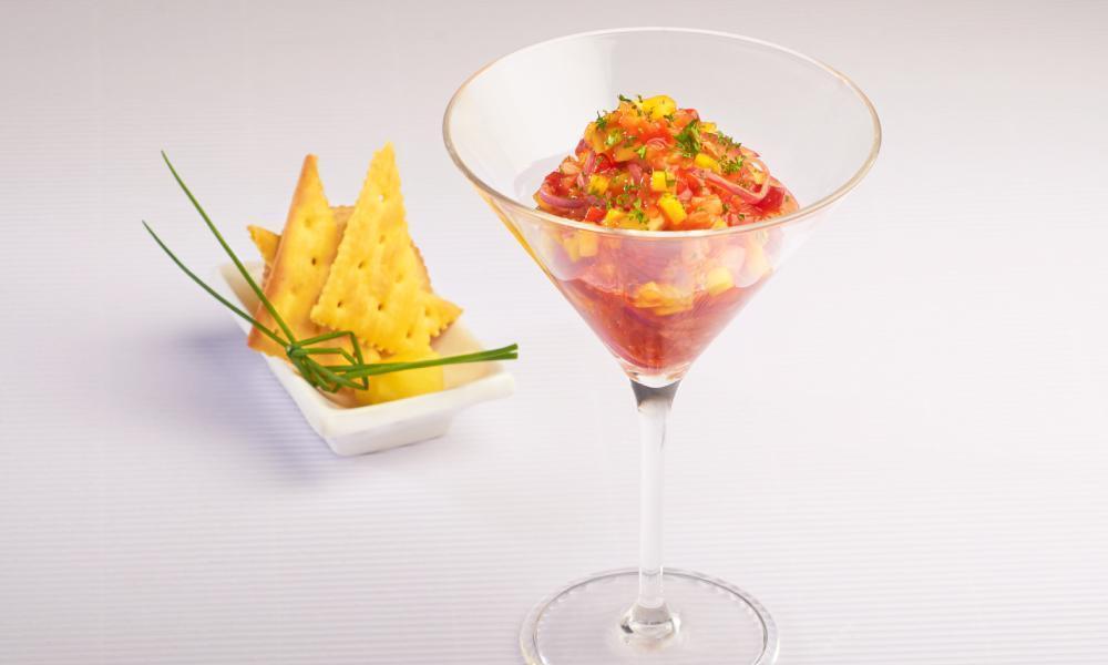 Ceviche vegetariano de mango