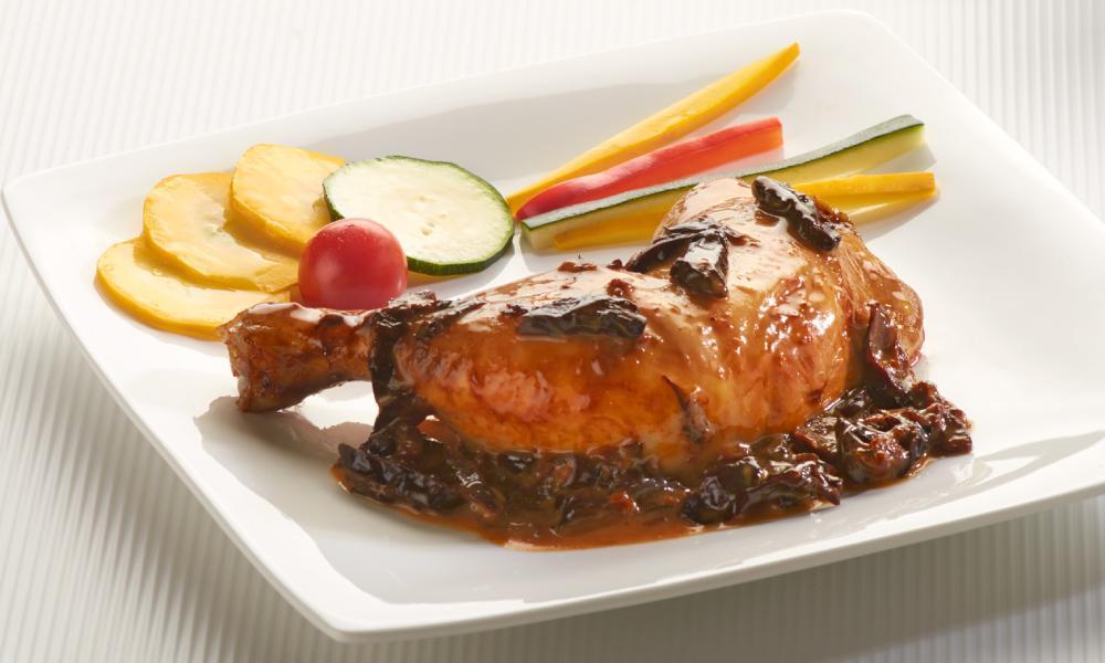 Receta de pollo en salsa de ciruela.